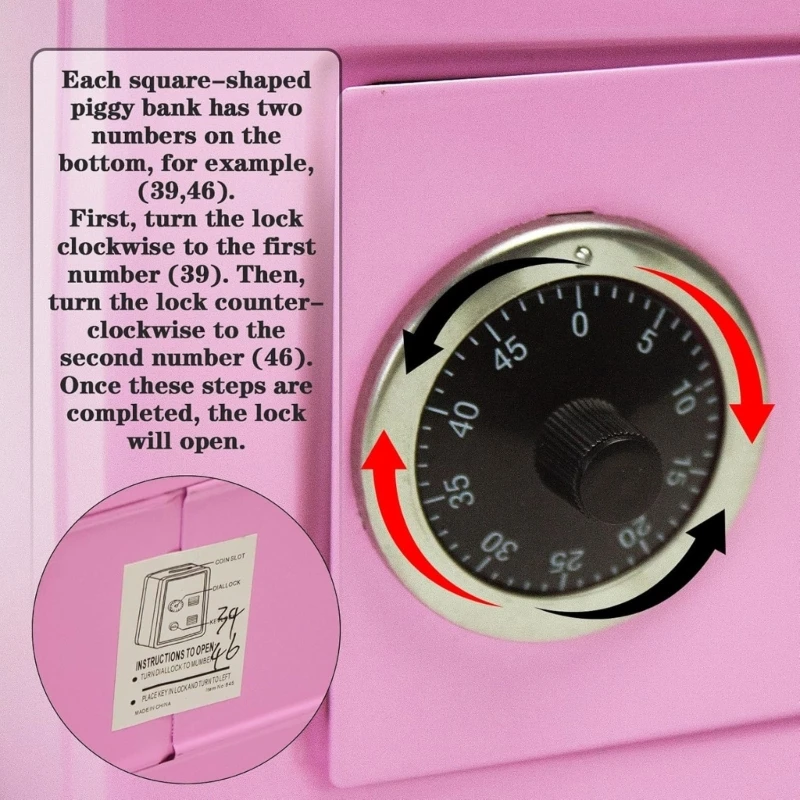 Metalen geldmuntreservedoos met toegang voor kinderen Geldbeheer Leren verjaardagscadeau 15UB