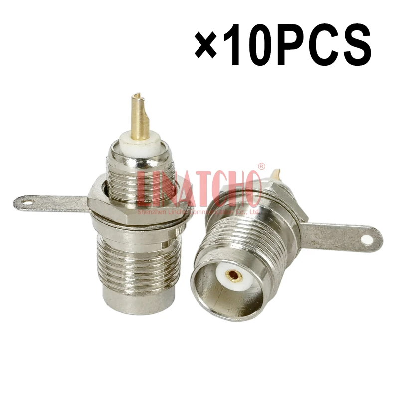 10PCS Walkie Talkie Radio Antenna Socket TNC Female Jack Adaptor PCB Mount Connector
