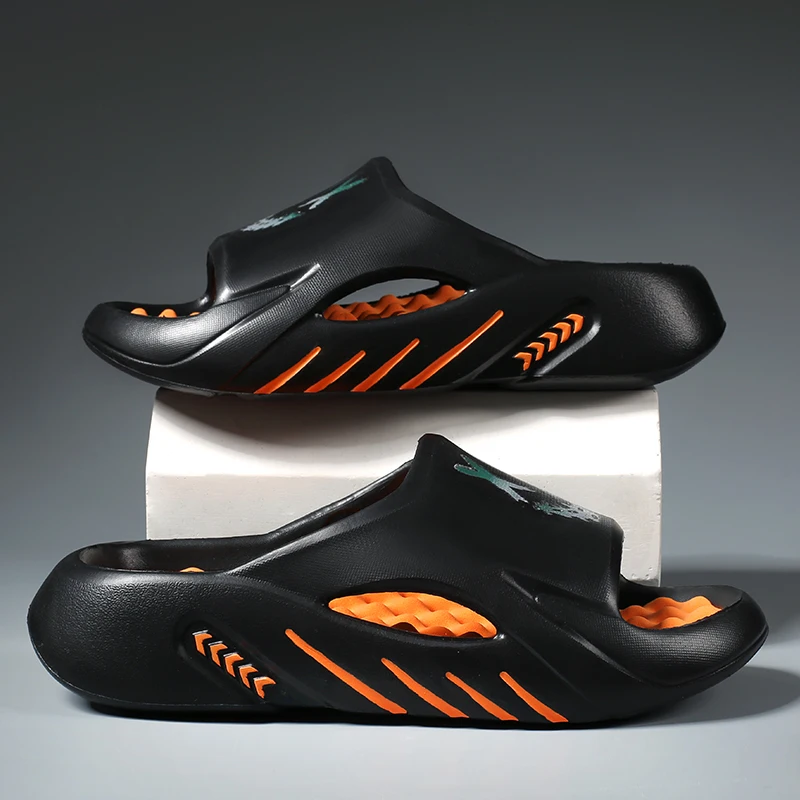 

Summer Men's Massage Slippers Indoor Outdoor Sandals Beach Comfortable Soft Slides Clogs Casual Shoes Men Home Slippers