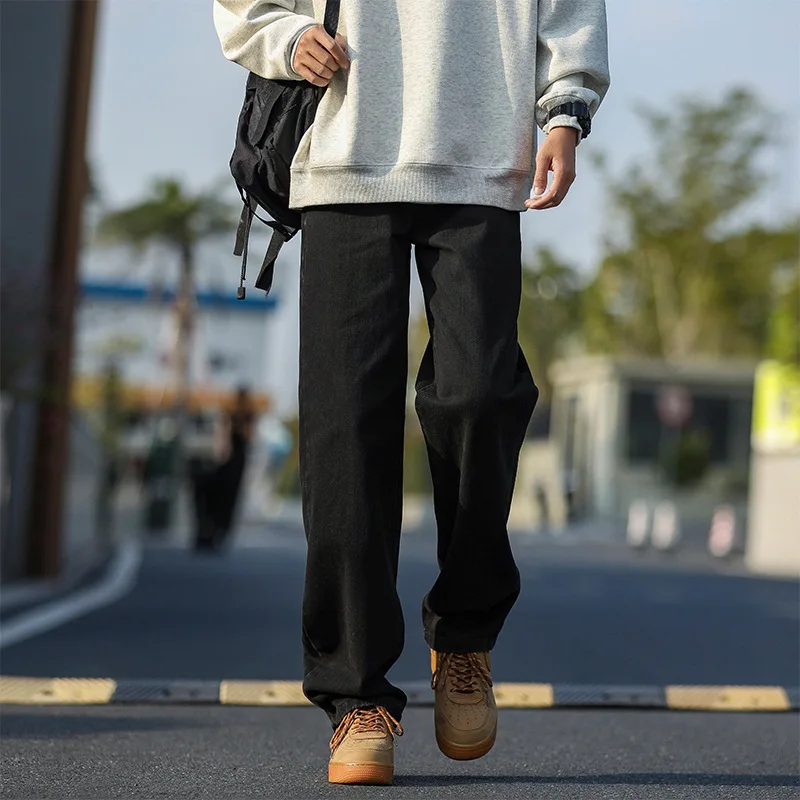 2025 Vintage New Fashion uomo semplice casual alla moda allentato dritto gamba larga High Street pantaloni in denim jeans maschili pantaloni vestiti