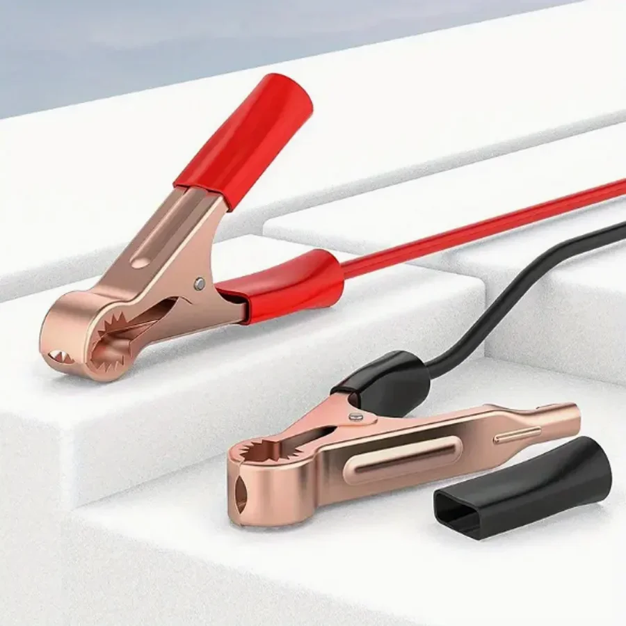 Car Battery Terminal Clip-on Cigarette Lighter Female Socket Car High Power Pure Copper Battery with Clip 12V 24V 220W Socket