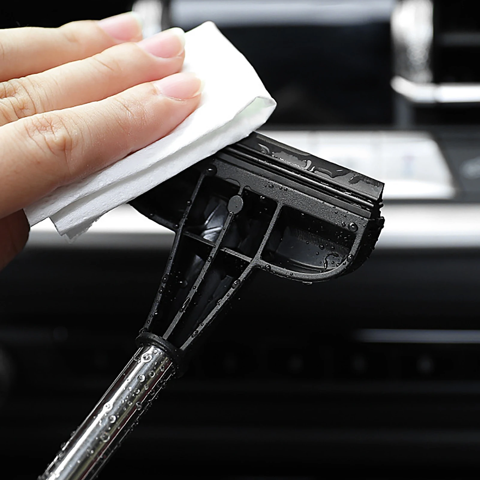 Small Squeegee For Car Window Rear View Mirror Wiper Squeegee Portable Auto Mirror Squeegee Cleaner Retractable Car Cleaning