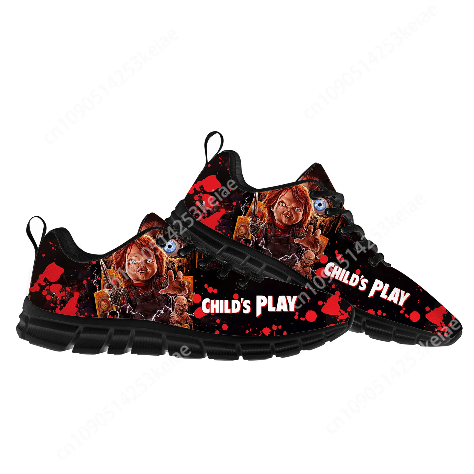 Horror Movie Childs Play Chucky Sports Shoes Mens Womens Teenager Kids Children Sneakers Casual Sneaker Couple Custom Shoes image 2