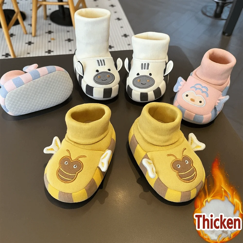 

Soft Rubber Sole Baby Walker Shoes Cartoon Design Non-Slip Baby Socks Shoes Breathable Wear-resistant Baby Booties