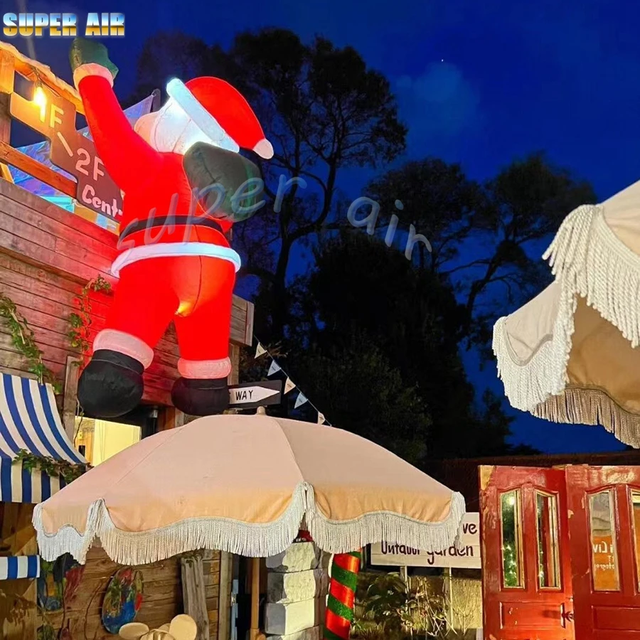 hot sale Chirstmas decoration inflatable Santa Claus delivers presents with gift for Chirstmas