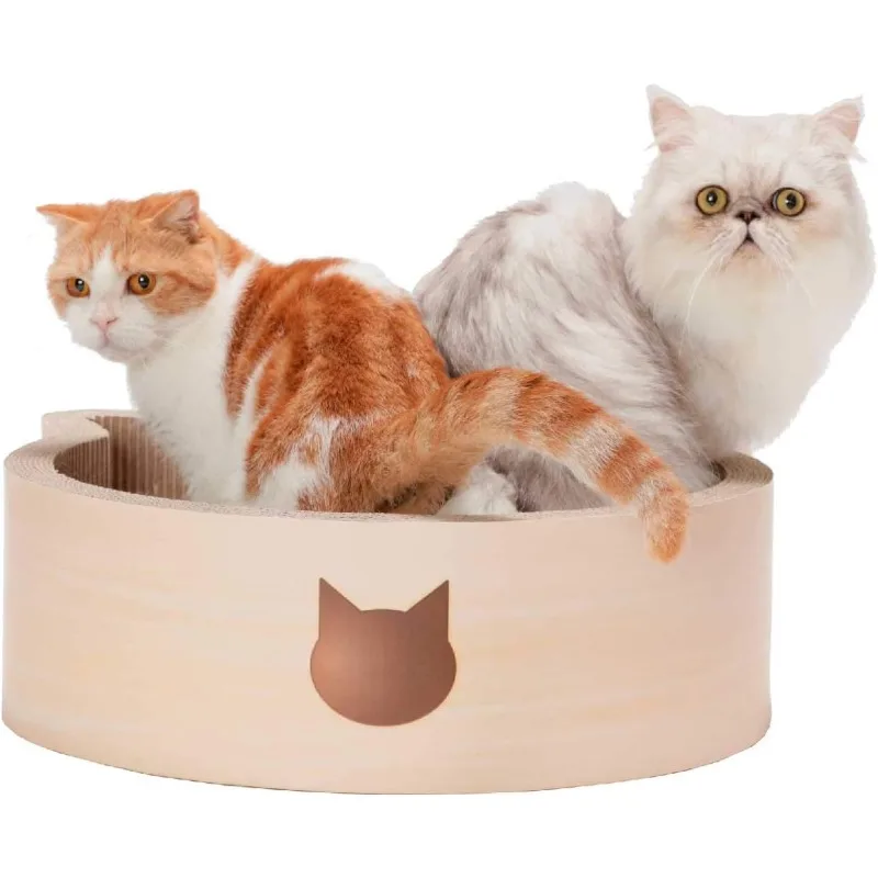 Cat-Headed Scratcher Bed (Birch, Regular)