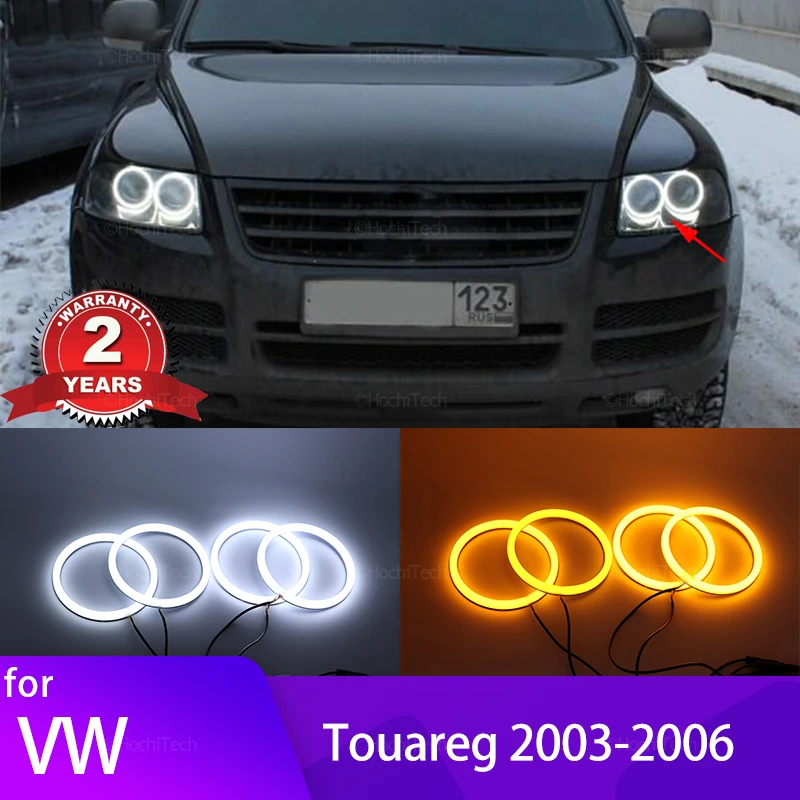 Switchback Cotton Light Rings DRL LED Angel Eyes Kit For Volkswagen VW Touareg 2003-2006 Car-styling Car Headlight Retrofit