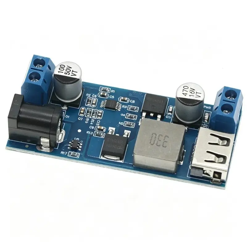 DC-DC 24V 12V to 5V 5A Step Down Buck Converter Power Supply Module USB Regulator Adjustable Replaces LM2596 Charging Module