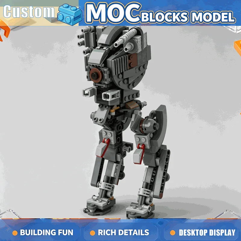 317PCS Bipedal Walker Mech Robot Model Custom Puzzle DIY Building Blocks Creative Sci Fi Scene Collection Educational Toy Gift