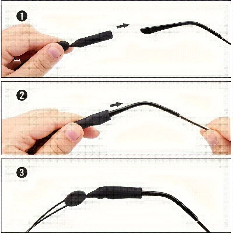 5pcs Adjustable Sports Glasses Strap - Anti-slip Hanging Rope for Secure Fit