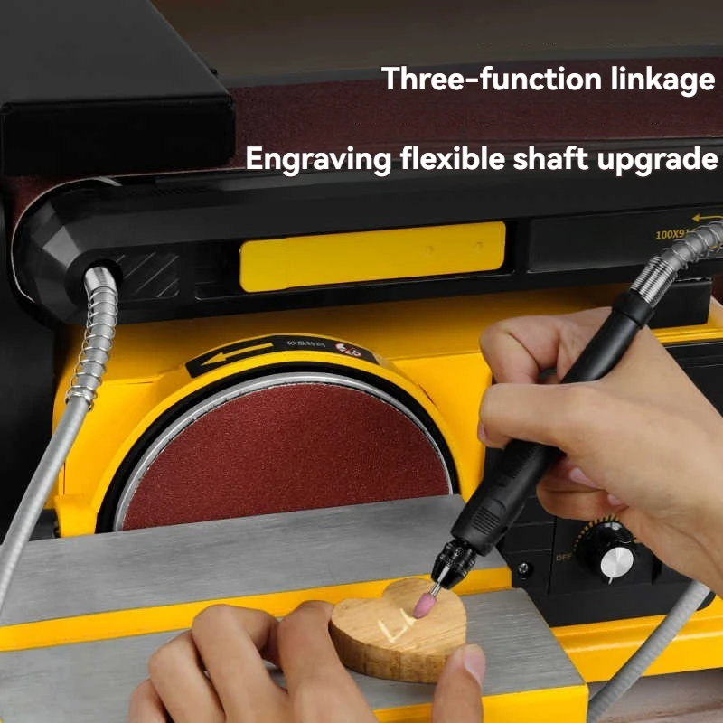 Multi Functional Sanding Machine Desktop Adjustable Speed Sanding Machine 220V Woodworking Polishing Machine Carving Machine