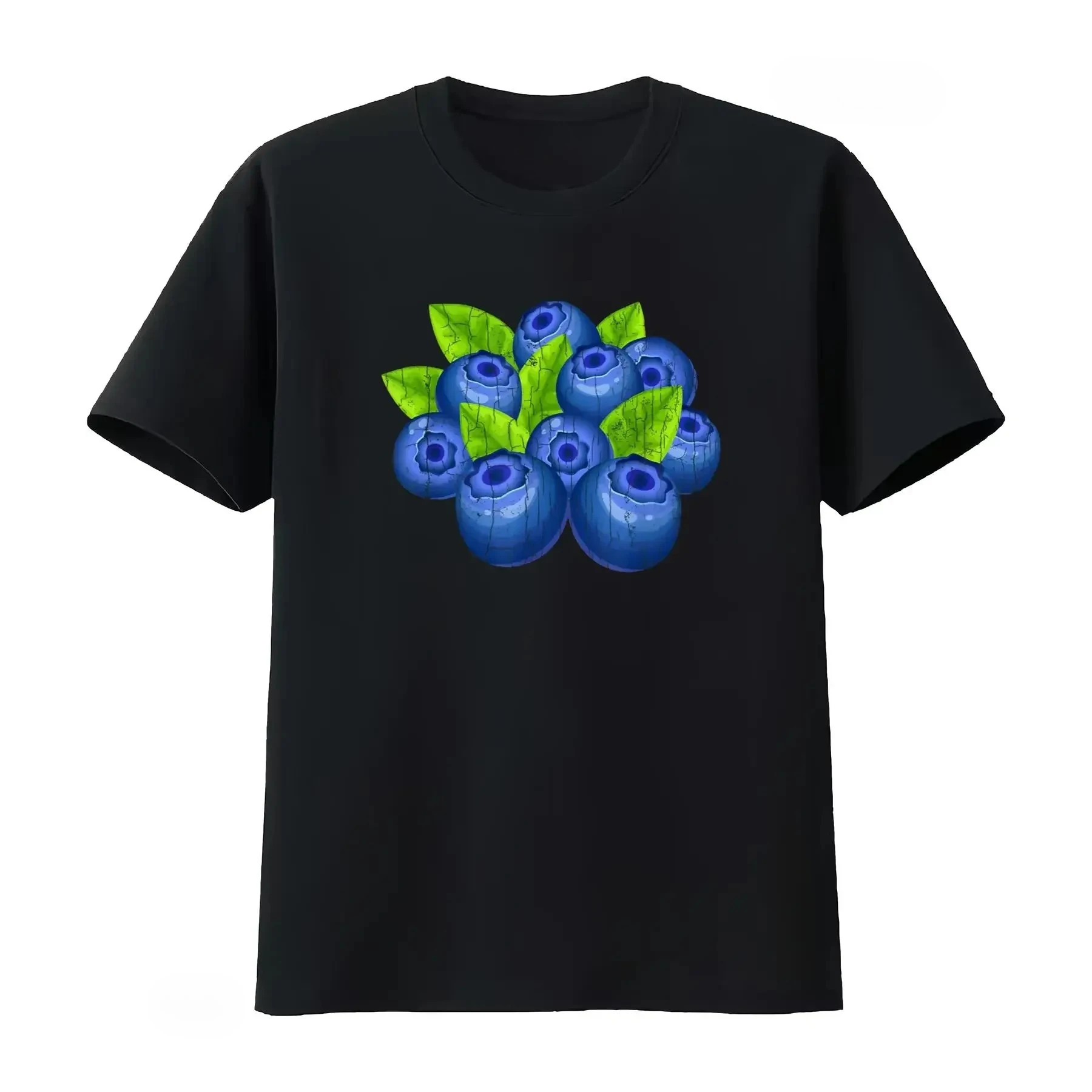 Blueberry Fruit Funny Berry Lover Eater Tee Vintage Washed Stretched Top Everyday Wear Slightly Women Streetwear Minimalist Tee