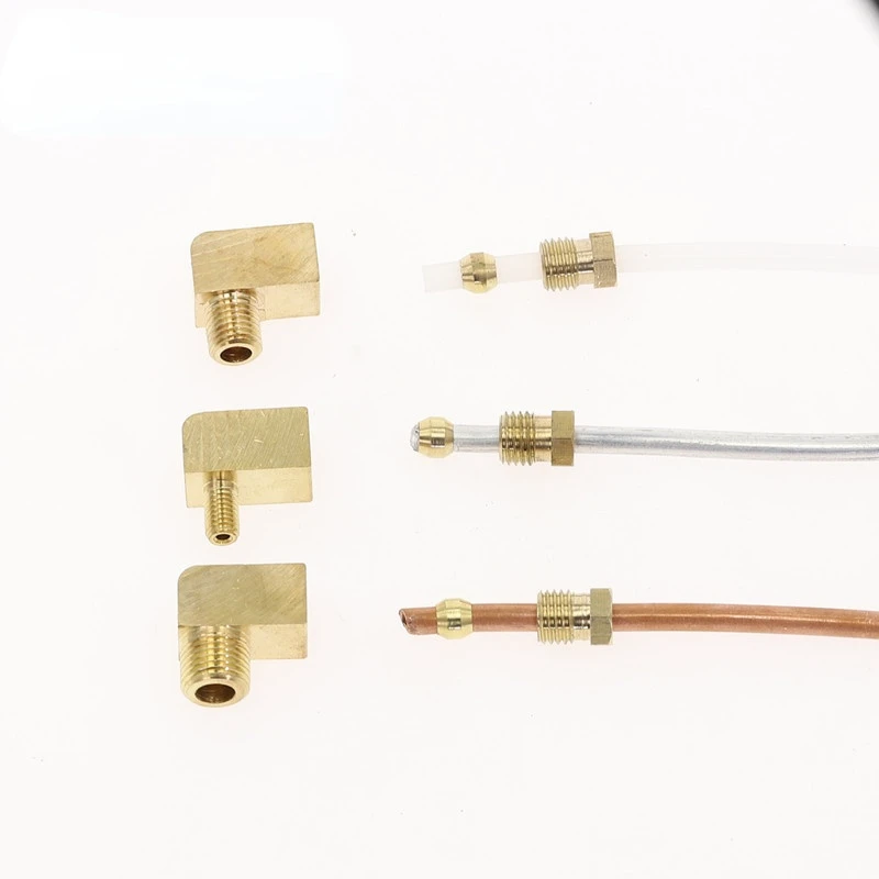 Machine tool lubrication Brass oil Pipe Fitting 4 6 8mm OD Tube Compression Ferrule Tube Compression Fitting Connector adapter