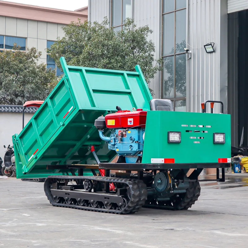 Wholesale From Factory Hydraulic Tipping System Mini Tracked Dumper For Muddy Earth Moving Job To Boost Hauling Efficiency