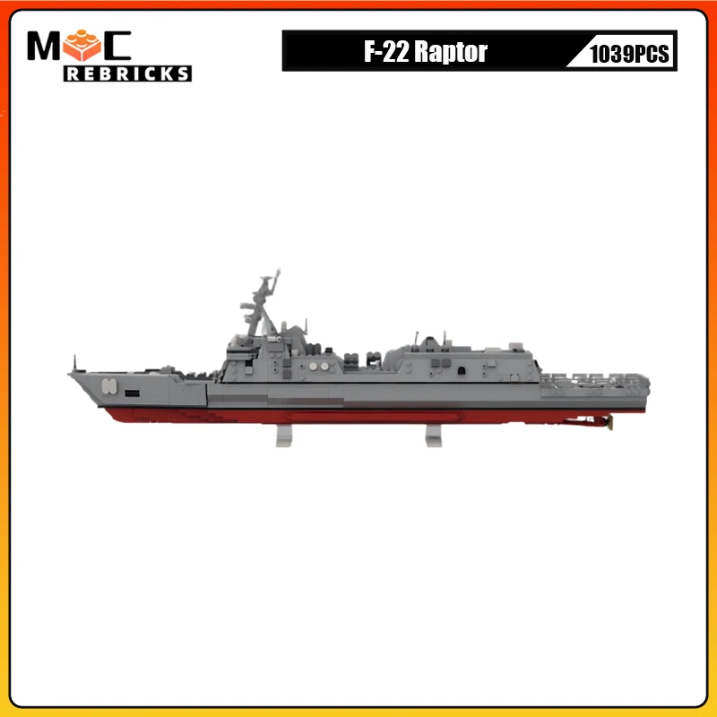 

MOC Военная серия USS Конвездие-класса с управляемыми ракельными фригами, строительные блоки, набор военных кораблей, креативная сборка, модель кирпича