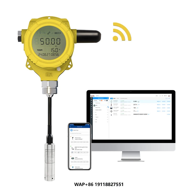 

Holykell Battery Powered 4g Lora Wireless Water Fuel tank Liquid Level Sensor Transmitter