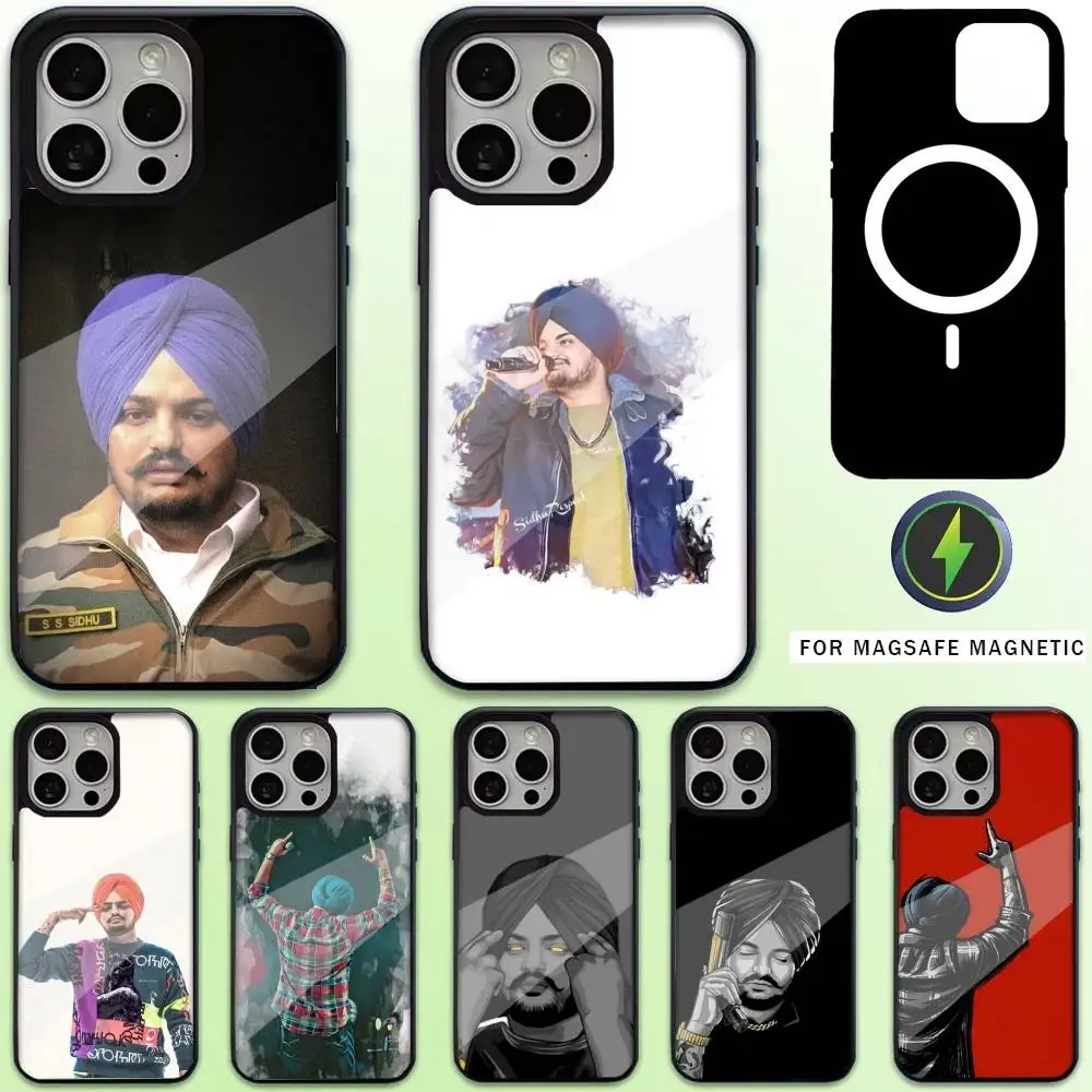 

Rapper S-Sidhu Moose Wala Phone Case For iPhone17,16,15,14,13,12,11 Plus,Pro Max Magnetic For Magsafe Wireless Charging