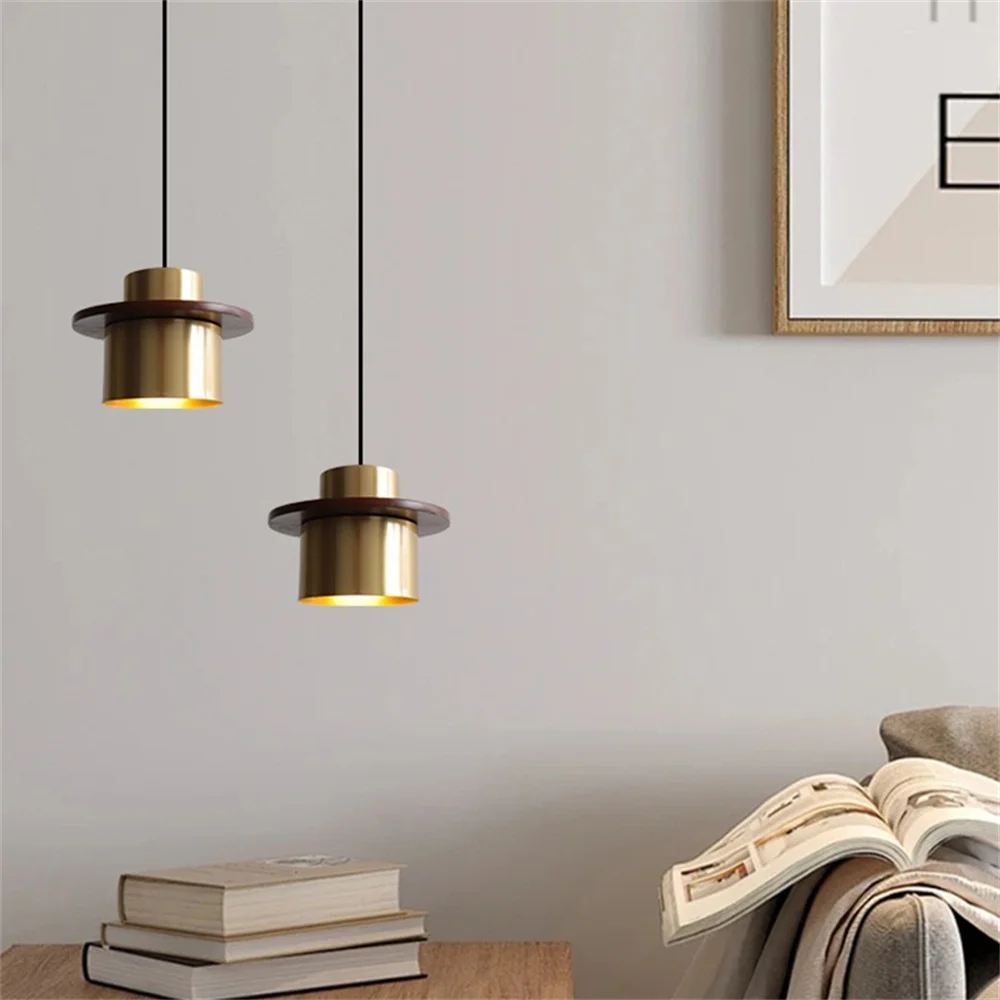 

America Copper Industrial Style Led Pendant Lights Personalized Artistic Bedroom Headboard Hanging Luminaire Loft Decor Fixtures