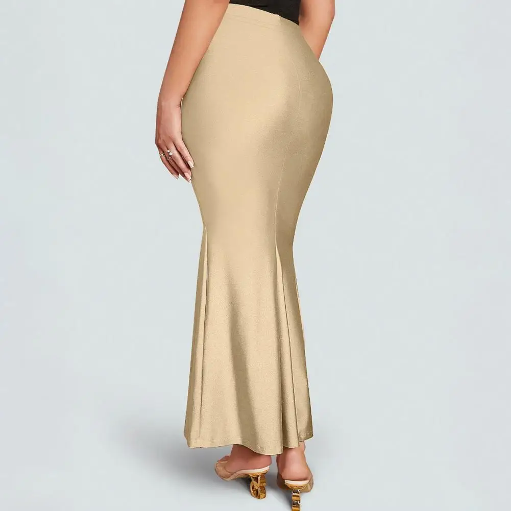 ฤดูร้อนของผู้หญิงใหม่เก๋แฟชั่นหลายสีสะโพกห่อ Fishtail กระโปรงสลิมฟิต Midi ชุดเอวสูงชุดสํานักงานเลดี้กระโปรง