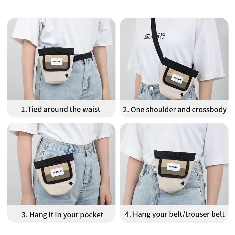 Fashion Pet Fanny Pack Cat And Puppy Snack Pocket Portable Dog Training Package Out-of-home Storage Supplies Large Capacity