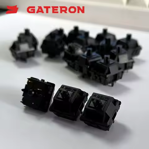 GATERON Oil King 2.0 Switch Set Linear 55g 4.0mm Travel 20mm Spring Auto-Lubricated Smooth Quiet for Custom Mechanical Keyboard