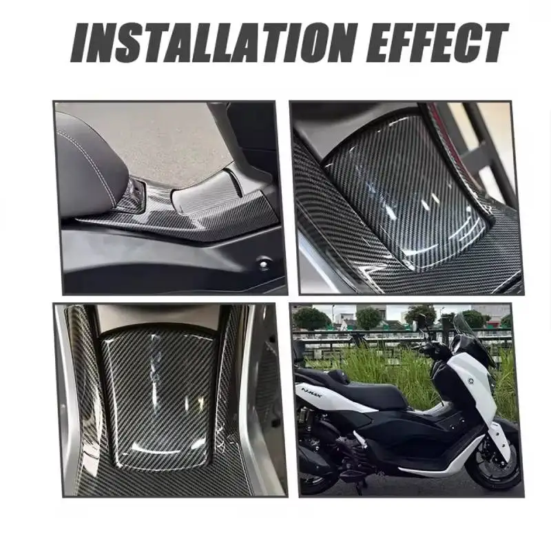 Motorcycle Fuel Oil Tank Cover for Yamaha NMAX 155 Gas Petrol Tank Cap Protector Guard Panel Carbon Fiber Plastic view 2