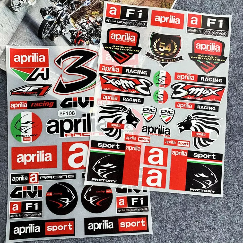 Kit d'autocollants de sponsor pour moto, autocollants en vinyle imperméables pour moto sportive, scooter, moto tout-terrain, carénage, casque, décoration de carrosserie
