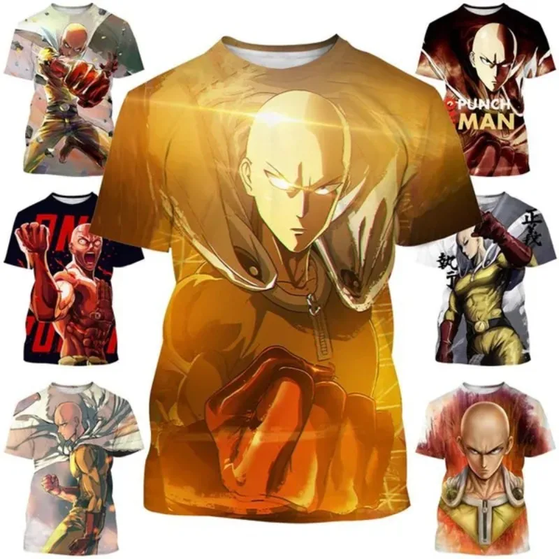 

Anime One Punch Man 3D Printing T-shirt Harajuku Harajuku Japanese Casual Men and Women Cool Street Short-sleeved Top
