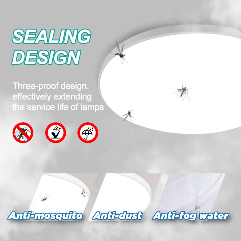 New RGB Colorful LED Ceiling Light Intelligent APP Dimming Three Defense Light Bluetooth Music Atmosphere Light