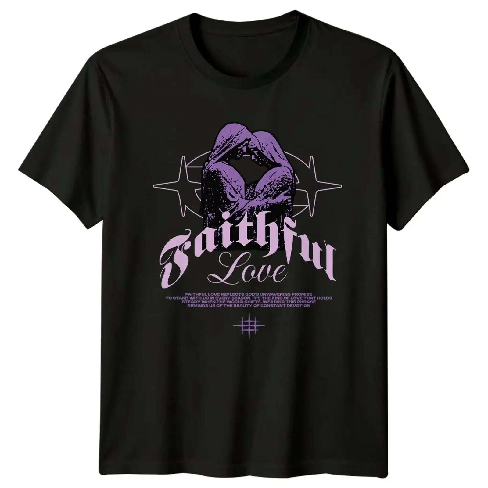 T Shirt Treue Liebe spirituell christlich Streetwear Geschenk für Sie und Ihn vintage Washed graphic Breathable Versatile