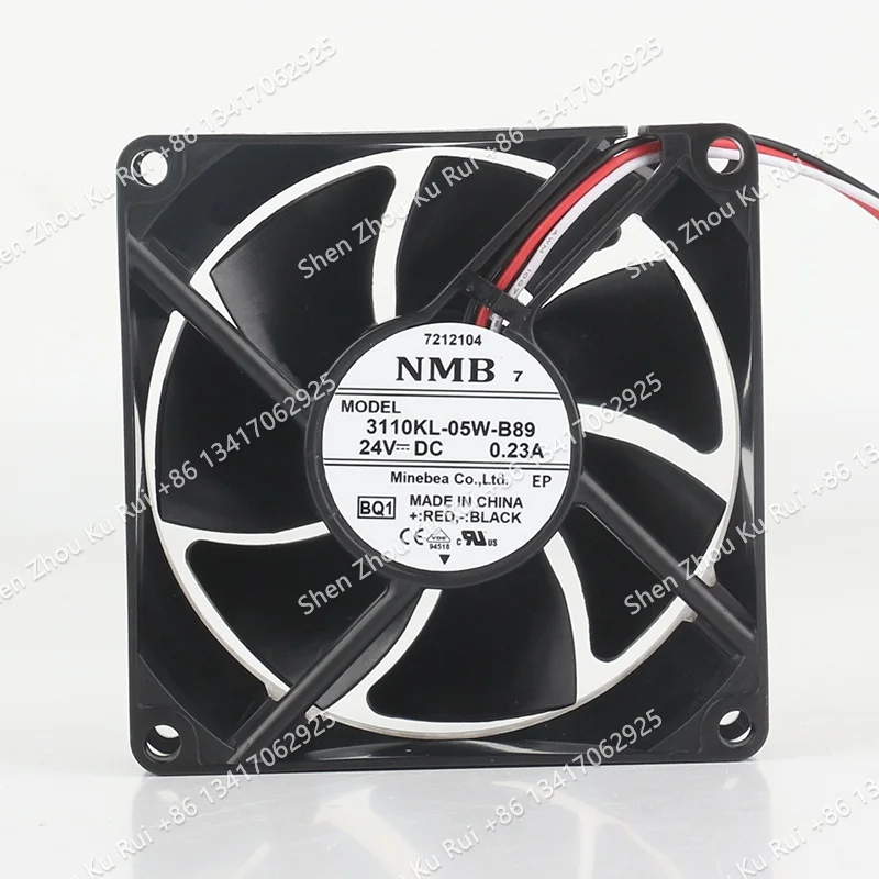 NMB 12V 48V DC 24V 0.23A AC EC 8025 80X80X25MM 8CM extremely durable high-flow inverter with 3 wires 3110KL-05W-B89 cooling fan