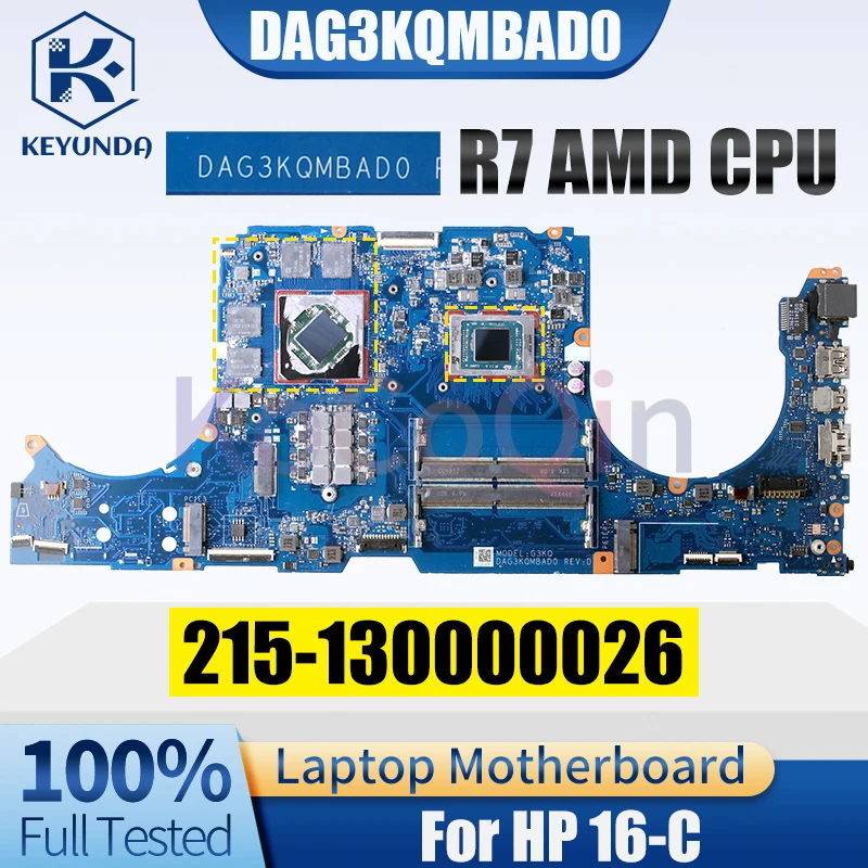 DAG3KQMBAD0 For HP 16-C Notebook Mainboard R7-00295 215-130000026 Laptop Motherboard Tested
