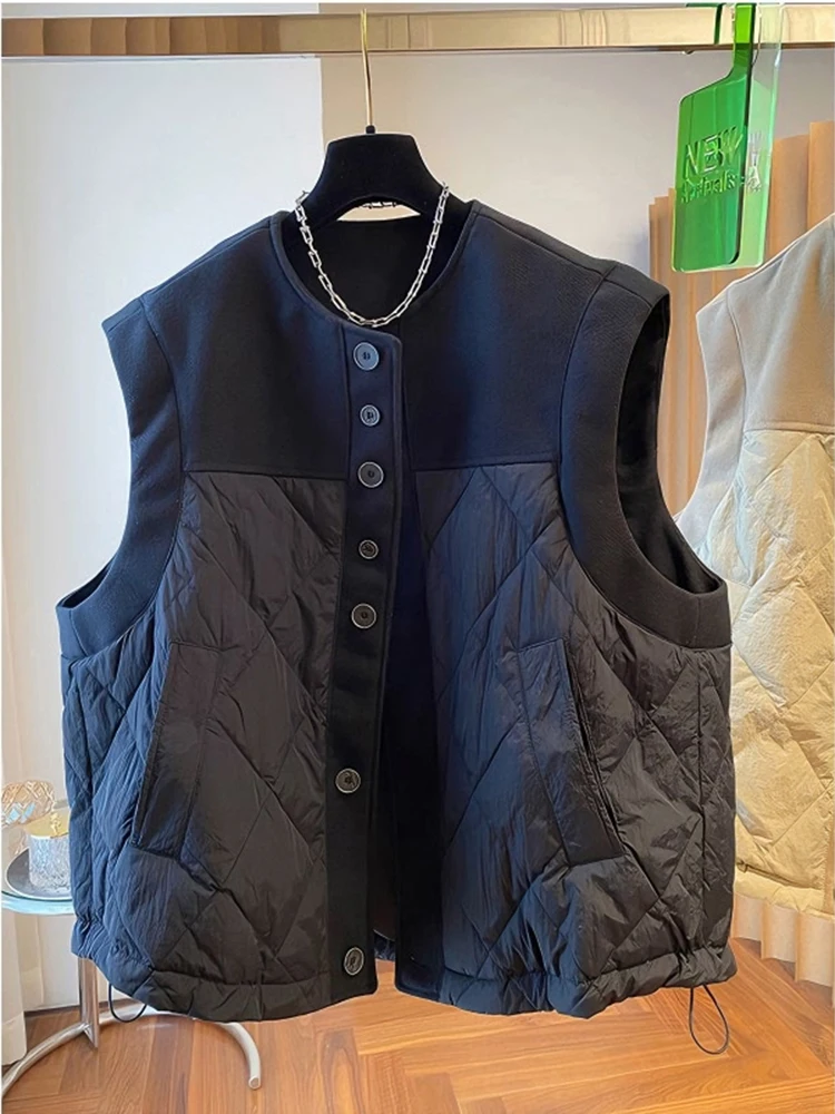 

Women's Woolen Vest 2025 New Spring Autumn Winter Korean Sle Outerwear Design Sensation Vest Jaet Coat