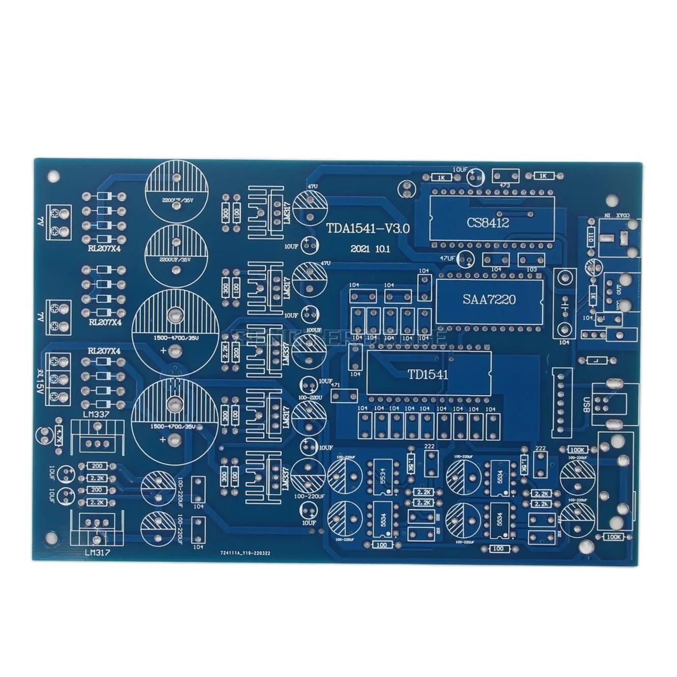 TDA1541 Optical Coaxial USB Decoder Board DAC PCB