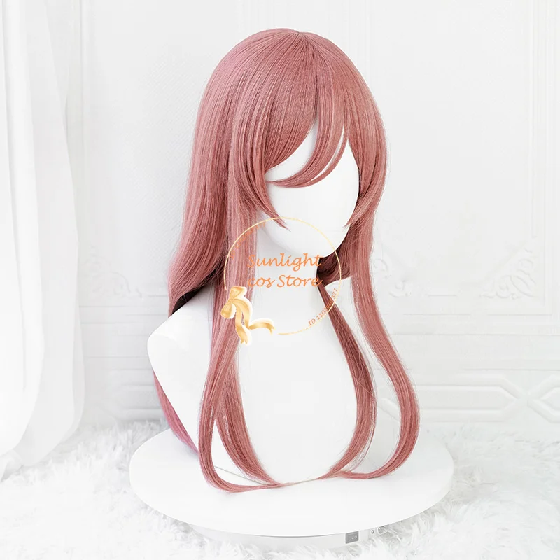 Anime cos nakano miku cosplay perücke 58cm rosa braune perücken widerstands fähig synthetisches haar miku nakano frauen perücke