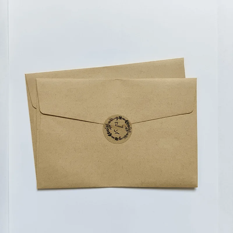 50pcs/lot C6 Envelope Kraft Paper Postcards for Wedding Invitation 16.1x11.4cm Envelopes Business Supplies Stationery Storage