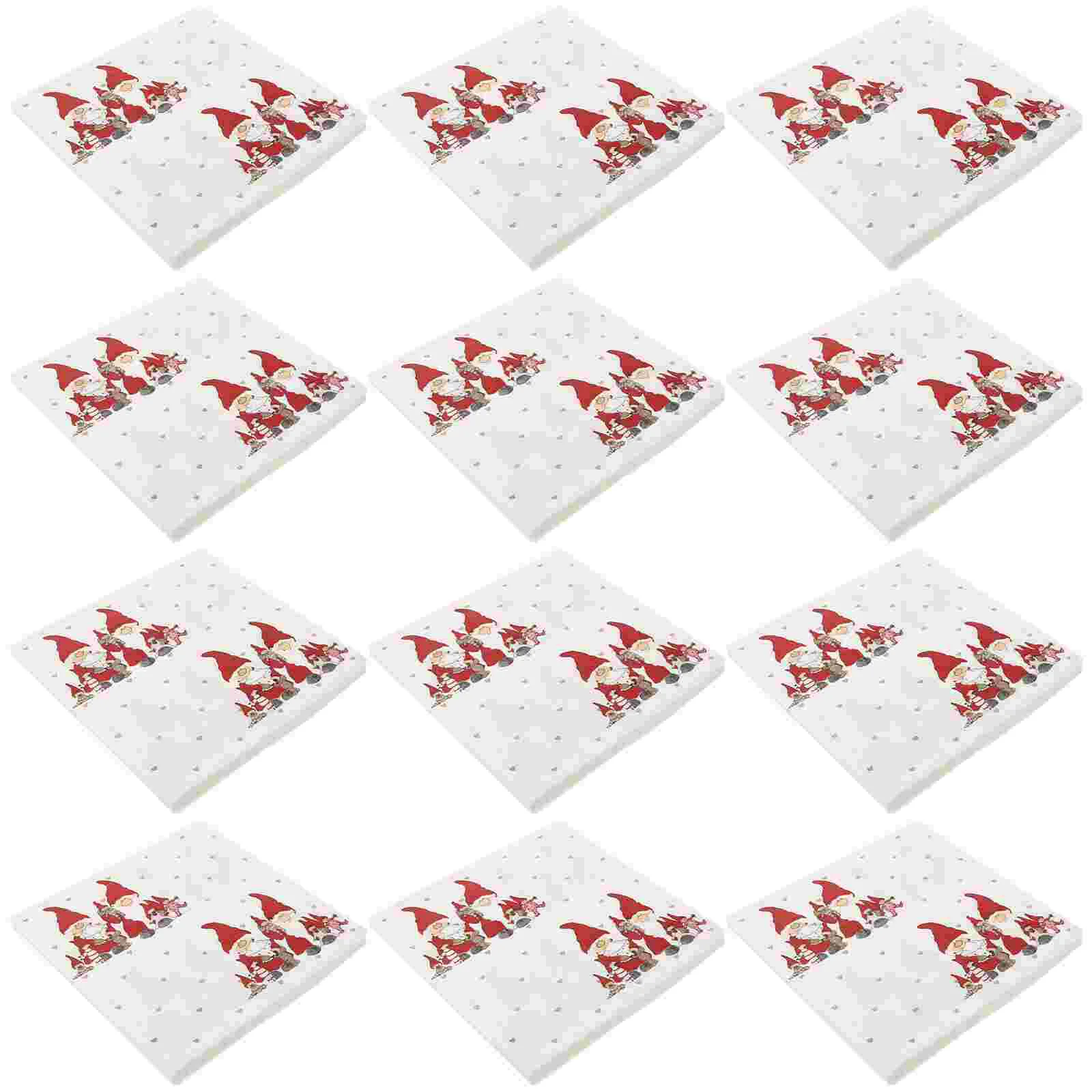 40pcs Christmas Santa Printed Napkins Decorative Tissue Dinner Paper Towel Party Supplies disposable napkins