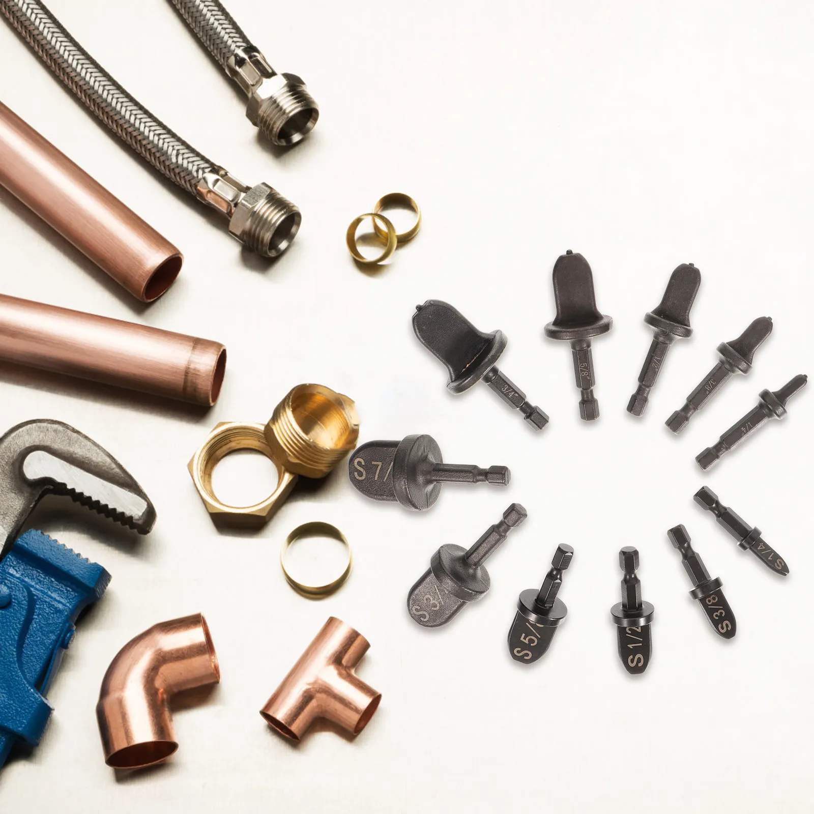 1Set Tube Expander Swaging Tool Air Conditioner Metal Pipe Expander Hvac Repairing Set Flare Tool Plumbing Tools