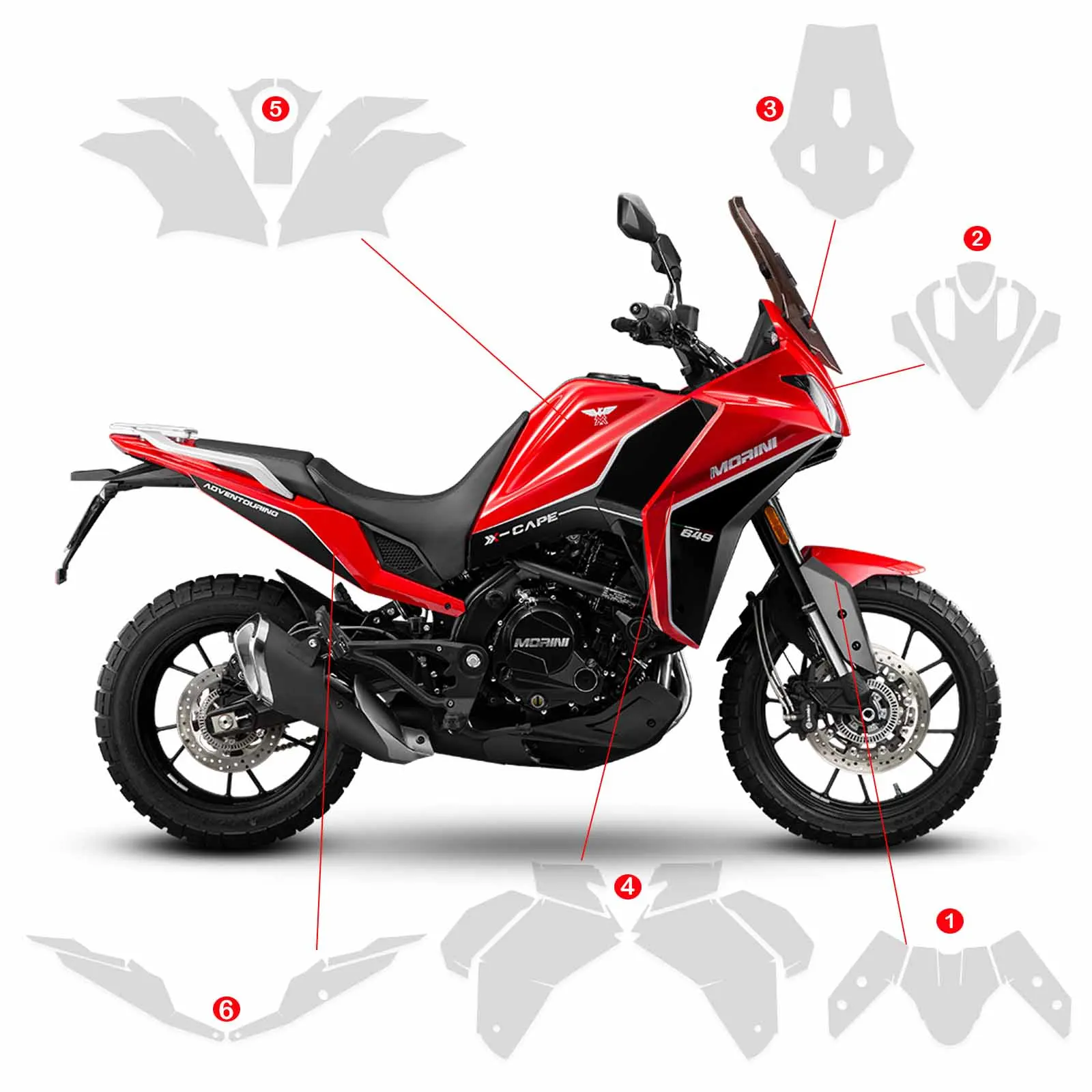 

PPF для мотоцикла Moto Morini X-Cape 650, защитная пленка для краски из ТПУ, самовосстанавливающаяся защитная пленка для всего тела, устойчивая к царапинам