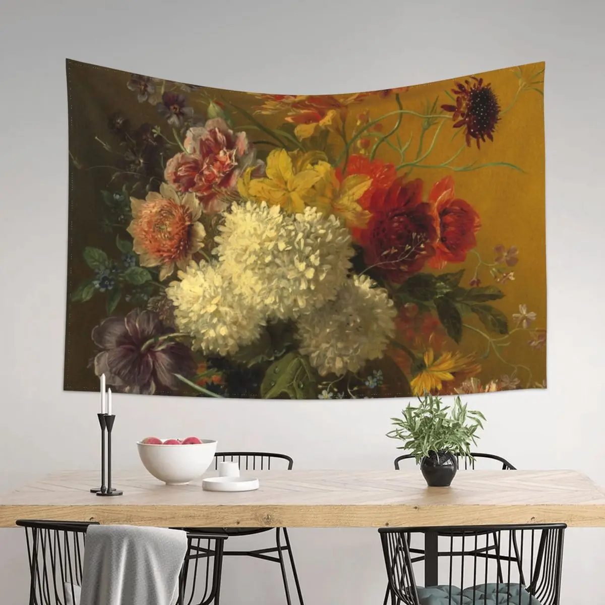 

George Jacobus Johannes van Os Still Life with Flowers Tapestry Decor For Bedroom Decoration Room Decoration For Home Tapestry