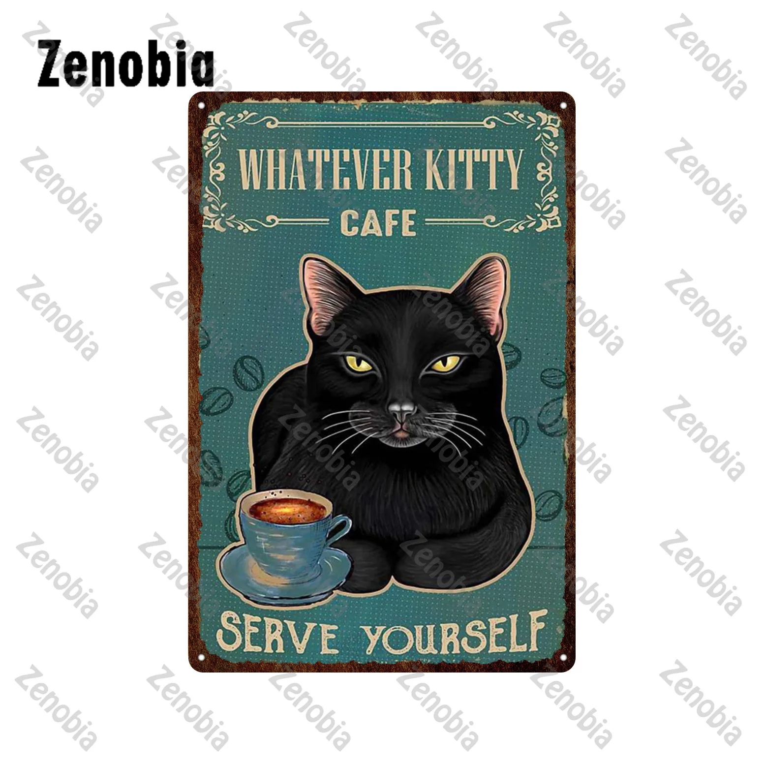 Funny Cat Metal Sign Bathtub Roll Paper Shark Animals Black Cat Metal Poster Decorative Tin Plate Vintage Plaque Bathroom Decor