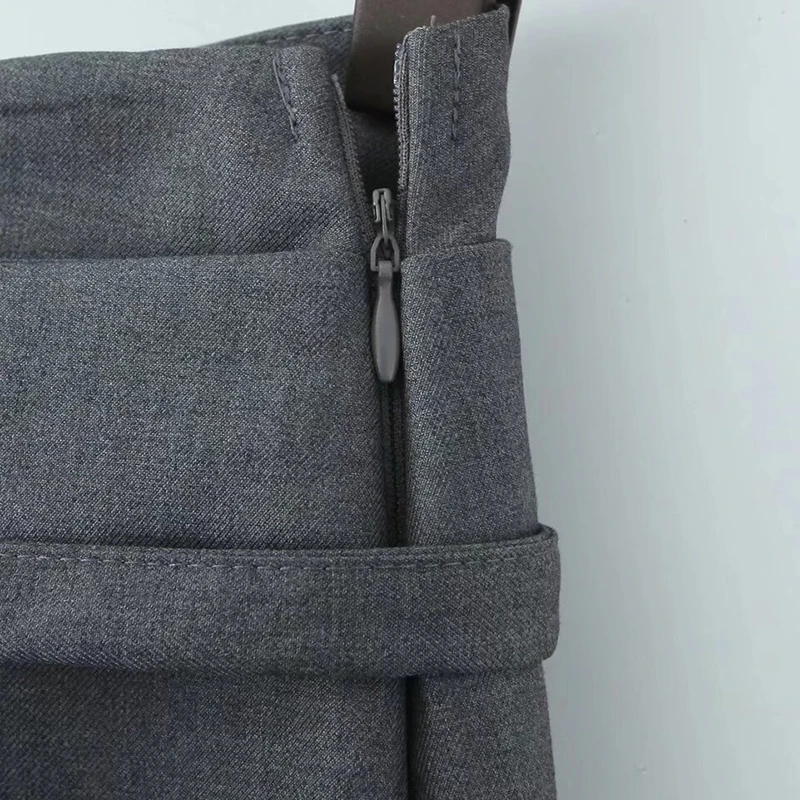 Gonna da abito casual Pantaloncini Mini pantaloncini estivi da donna solidi Gonna Pantaloni larghi Nero Grigio Office Lady con cintura