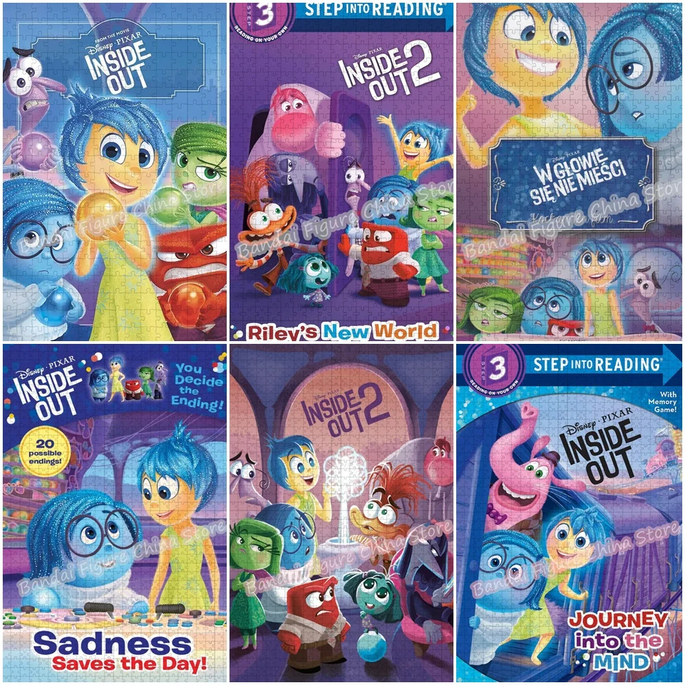 

Disney Pixar Diy Assembling Jigsaw Puzzle 300/500/1000 Pieces Inside Out2 Movie Stress Relief Toys Print Puzzle Kids Game Gifts