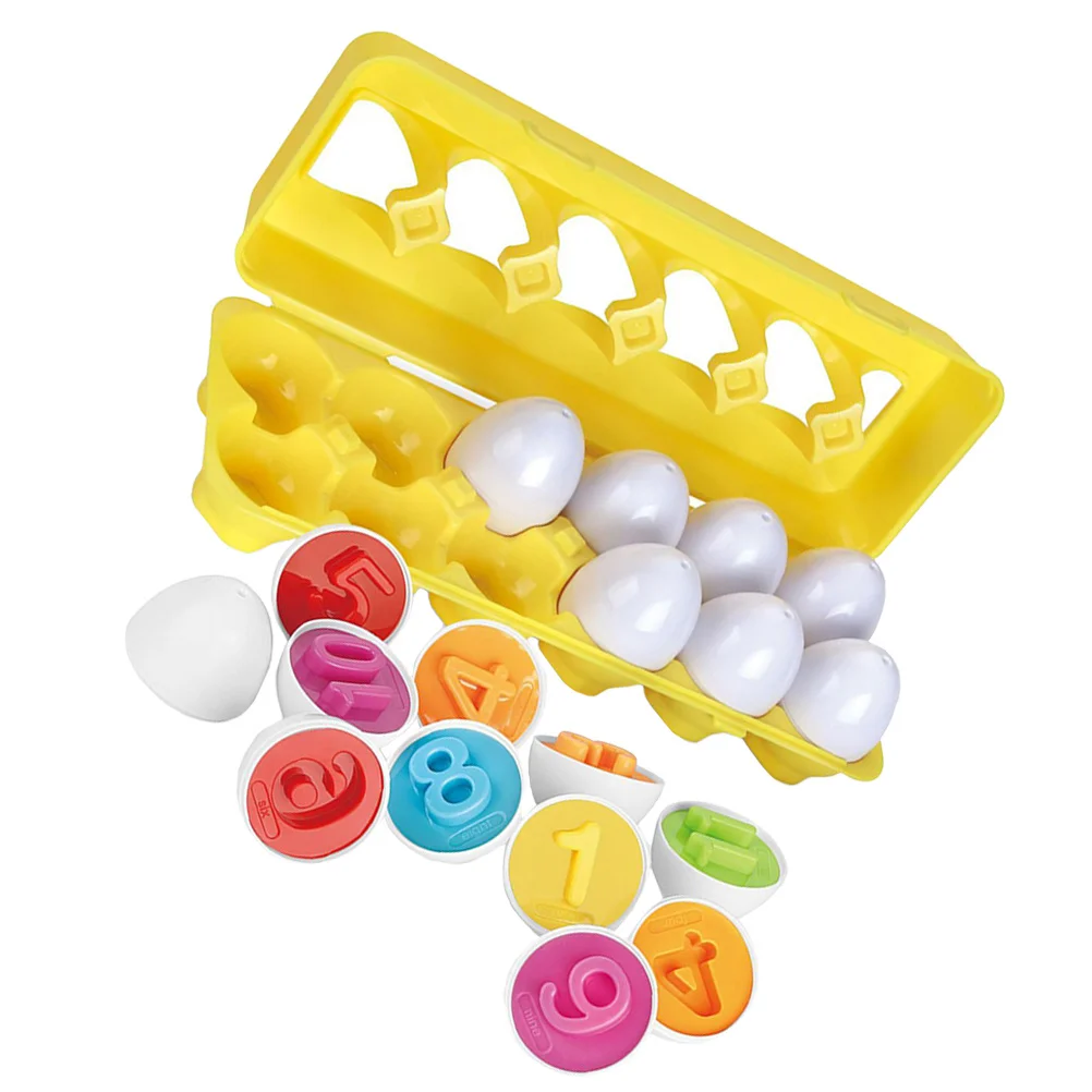 12pçs números combinando ovo educacional matemática aprendizagem jogo classificador de números presente de desenvolvimento cognitivo
