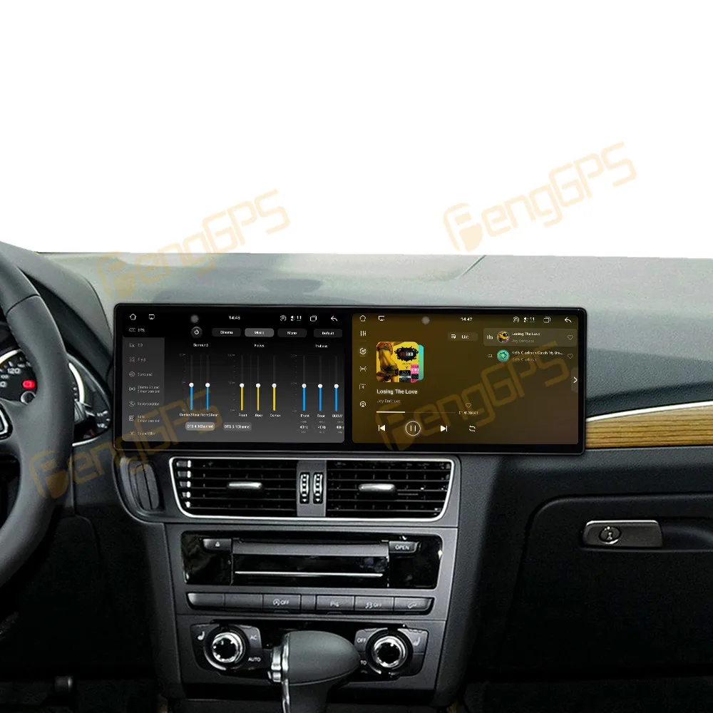 

Автомобильный радиоприемник CarPlay с двойным экраном 9,1 дюйма для Audi Q5 2009-2017, мультимедийный плеер с сенсорным экраном, GPS-навигация, DSP Auto