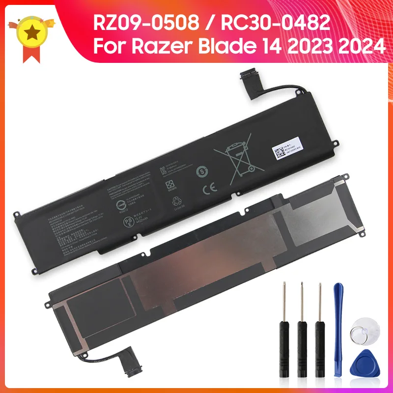 

New RC30-0482 For Razer Blade 14 2023 2024 RZ09-0508 Series Replacement Battery High Quality Batteries 4422mAh 68.1Wh With Tool