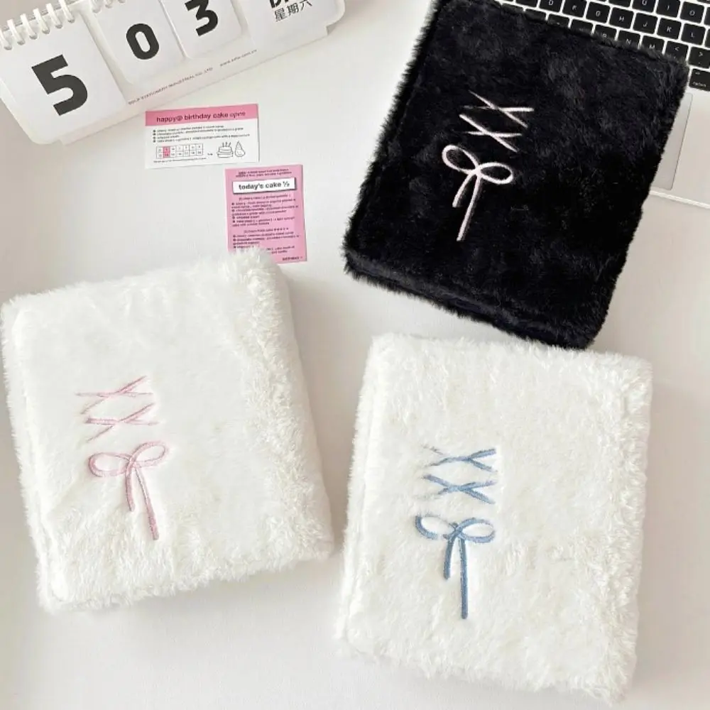 

A6 Card Cover Plush Photocard Holder Korean Style Star Chasing Idol Photo Album Loose-leaf Cute Bow Card Binder Protecting