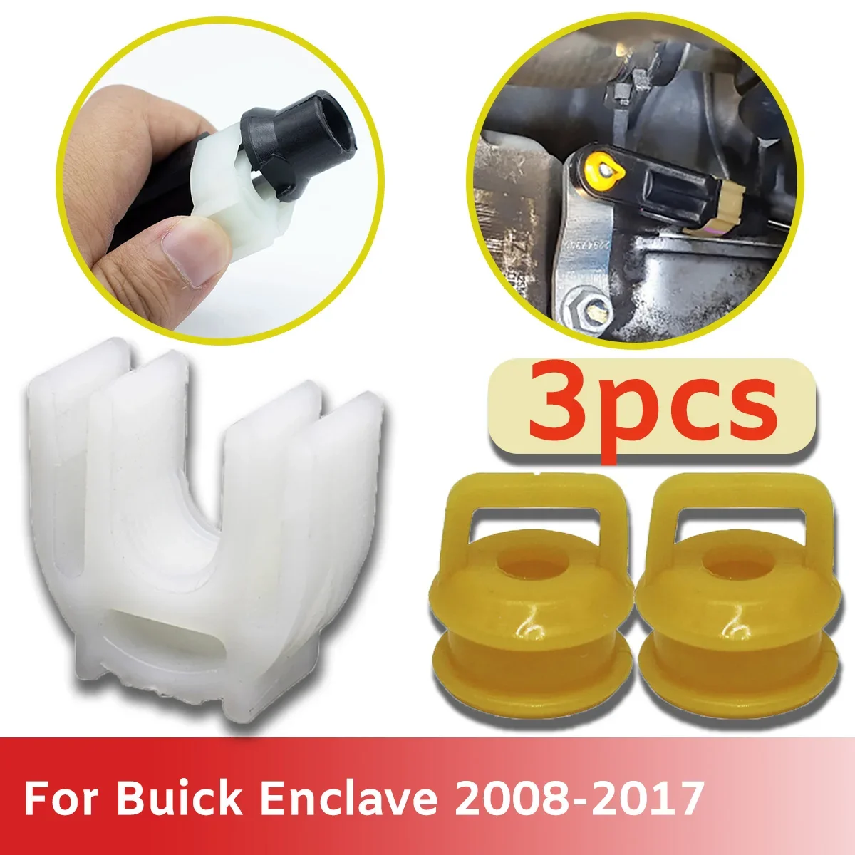 

For Buick Enclave 2008-2017 3X Shift Cable Bushing Lock Clip Gearbox Range Selector Lever Adjuster Automatic Transmission Parts