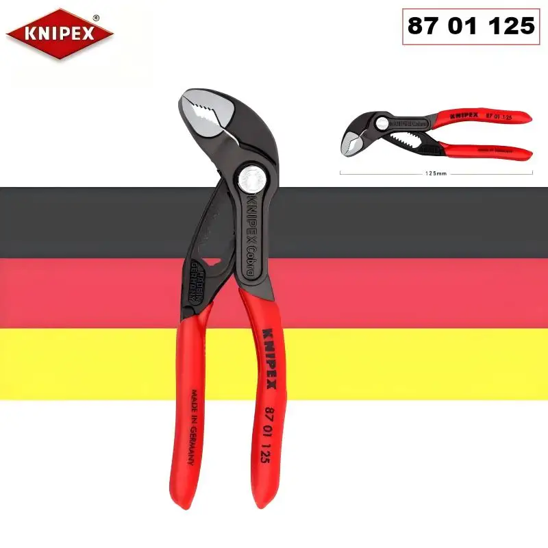 

KNIPEX 87 01 125, плоскогубцы для водяного насоса «Cobra», 12,5 см, мини-портативные открытые плоскогубцы, немецкие ручные инструменты для обслуживания