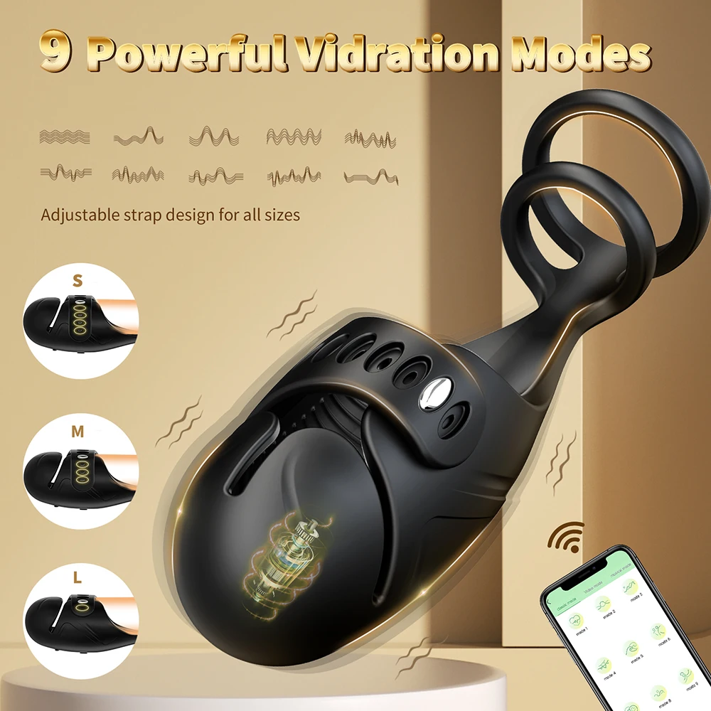 Men Penis Trainer Masturbators For Men Penis Ring Delay Ejaculation Stimulate Glans Vibrating Massager Sex Toys For Men